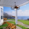 thumbnail image 6 of Bella Depot 23" Outdoor Ceiling Fan 6-Speed Reversible Caged Ceiling Fan with Dimmable Light and Remote Control, 6 of 16