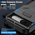 thumbnail image 3 of for Google Pixel 8a, Luxury Sliding Camera Cover Soft TPU + Hard PC Shockproof Drop Protective Hybrid Stylish Ultra Slim Frosted Anti-slip Grip Case for Google Pixel 8a, Black, 3 of 7