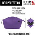 thumbnail image 5 of EAYY 6480 Leather Cosmetic Makeup Case Purple, 5 of 5