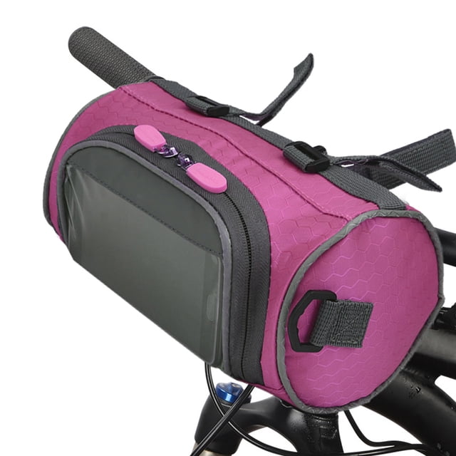 yeacher Bike Handlebar Bag Bike Bucket Bag with Touch Screen Waterproof Bicycle Front Storage Bag Large-Capacity Cycling Front Pack