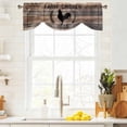 thumbnail image 2 of Tie Up Valance for Windows Chicken Eggs Curtains Valances Rod Pocket Valance Window Treatments Farmhouse Animal Brown Wood Grain Balloon Curtains for Kitchen Living Room Bedroom Bathroom 54x18 Inch, 2 of 9