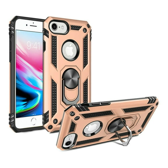 Apple iPhone 8 /7/6s/6 Case Hybrid Durable 360 Degree Rotatable Ring Stand Holder Kickstand Fit Magnetic Car Mount ,Xpm Phone Cover for iPhone 8 / 7 / 6s / 6 - Gold