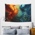 thumbnail image 5 of Xecao Red And Blue Fire Peacock Print Tapestry, Wall Hanging Room Funny Decor, Backdrop Room Decor for Bedroom Living Room dormitory, 5 of 8