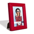 thumbnail image 2 of Grooved 3.5 in. x 5 in. Red Picture Frame (Set of 2), 2 of 8