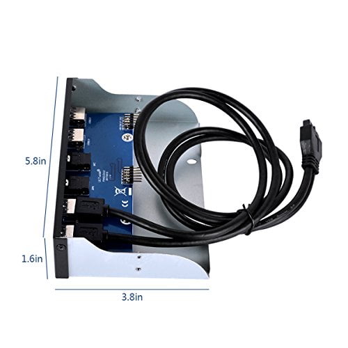 UCEC 5.25 Inch Front Panel USB Hub with 2-Port USB 3.0 & 2-Port