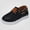 Black, variant on Viluyesy Boys Boat Shoes Kids Elastic Lace Up Casual Slip On Sneakers Brown Size 7 Toddler