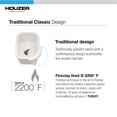 thumbnail image 5 of Houzer Platus 13 in White Fireclay Undermount Rectangle Single Bowl Bar Sink - PTB-1318 WH, 5 of 8