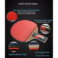 thumbnail image 3 of Huieson Super Powerful Ping Pong Racket Bat,6 Star Table Tennis Racket Sticky Pimples(Penhold-Hands Grip), 3 of 7