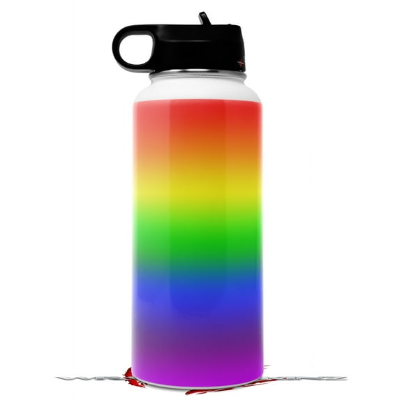 Skin Wrap Decal compatible with Hydro Flask Wide Mouth Bottle 32oz Smooth Fades Rainbow (BOTTLE NOT INCLUDED)