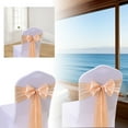 thumbnail image 2 of Chair Sashes Bows Stretch Bands Satin Ribbons for Wedding Party Decorations Banquet Events Hotel Home Kitchen Chair Covers Tie Back Decoration Bowless Design Living Room Bedroom Silk Material, 2 of 8