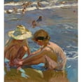 thumbnail image 3 of Joaquín Sorolla 20x22 Black Modern Framed Museum Art Print Titled - The Wounded Foot (1909), 3 of 5