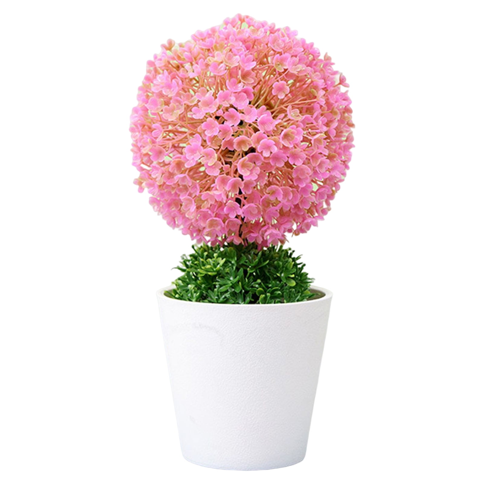 Mini Artificial Plants Plastic Fake Green Flower Topiary Shrubs with