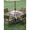 thumbnail image 3 of Outdoor Tablecloth with Umbrella Hole and Zipper, Christmas Snowman Square Table Cloth 54x54 Inch Waterproof Tablecloth, Xmas Tree Snowflake Eucalyptus Wooden Picnic Table Cover for Patio Camping, 3 of 7