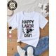 thumbnail image 1 of 100% Cotton Labor T-Shirt - Cute Print, Uncle Sam Hat and Stars, Soft Crew Neck Tee, for Boys and Girls, 3 Colors (Black/White/), 1 of 6