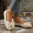 thumbnail image 3 of longantii Women's Ballet Flats Dress Ballet Shoes Slip on for Office Work Comfortable Shoes White, 3 of 5