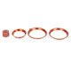 thumbnail image 1 of Cubierta de perilla de clima de aire acondicionado Unique Bargains para el interior del Subaru Forester 19-24, aleación de aluminio, naranja, 4 piezas, 1 of 6