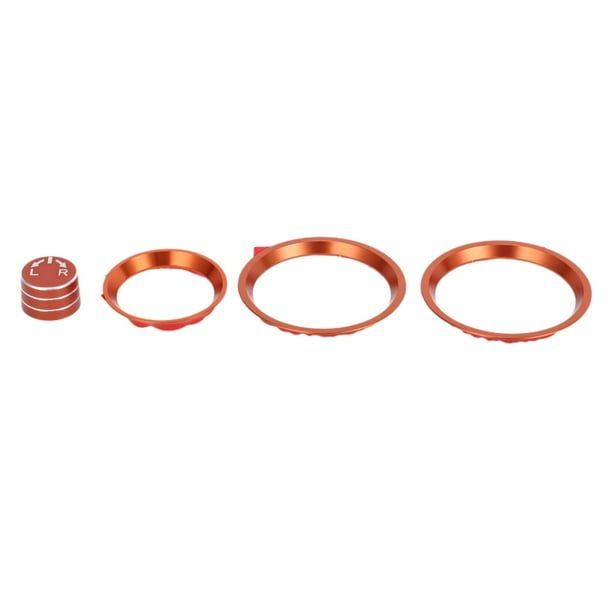 Cubierta de perilla de clima de aire acondicionado Unique Bargains para el interior del Subaru Forester 19-24, aleación de aluminio, naranja, 4 piezas