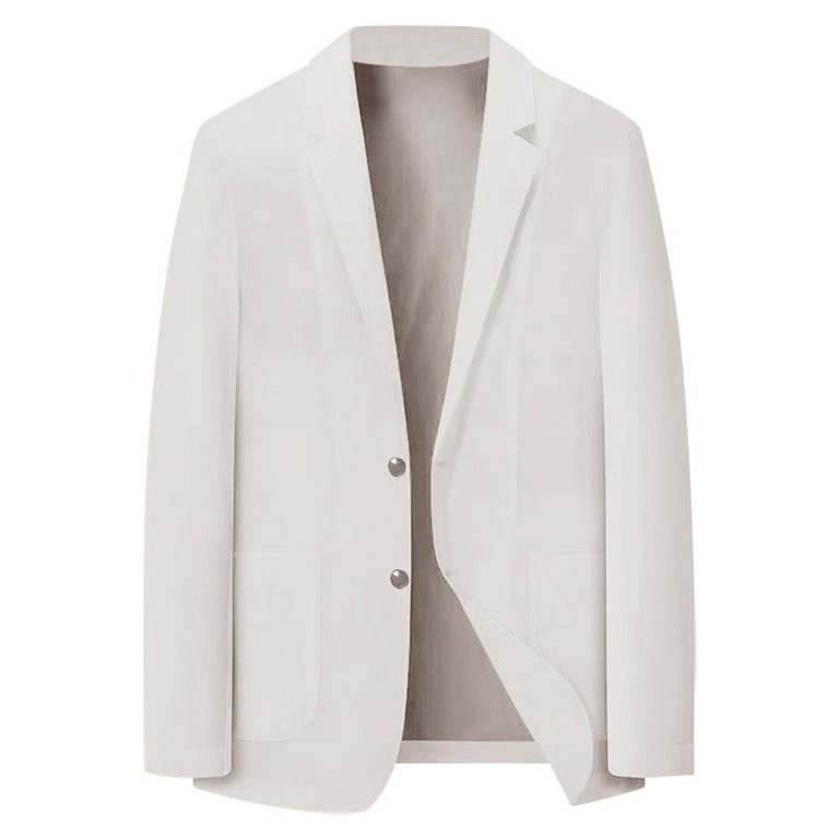 ZXLBBD Spring Summer Men's Lightweight Summer Suit Jacket Slim Fit