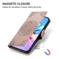 thumbnail image 5 of Leather Case For Google Pixel 9a 6.3",Embossed Totem Wallet With Card Holder,Wristband, Shockproof Kickstand Magnetic Cover,Rose Gold,For Google Pixel 9a, 5 of 7