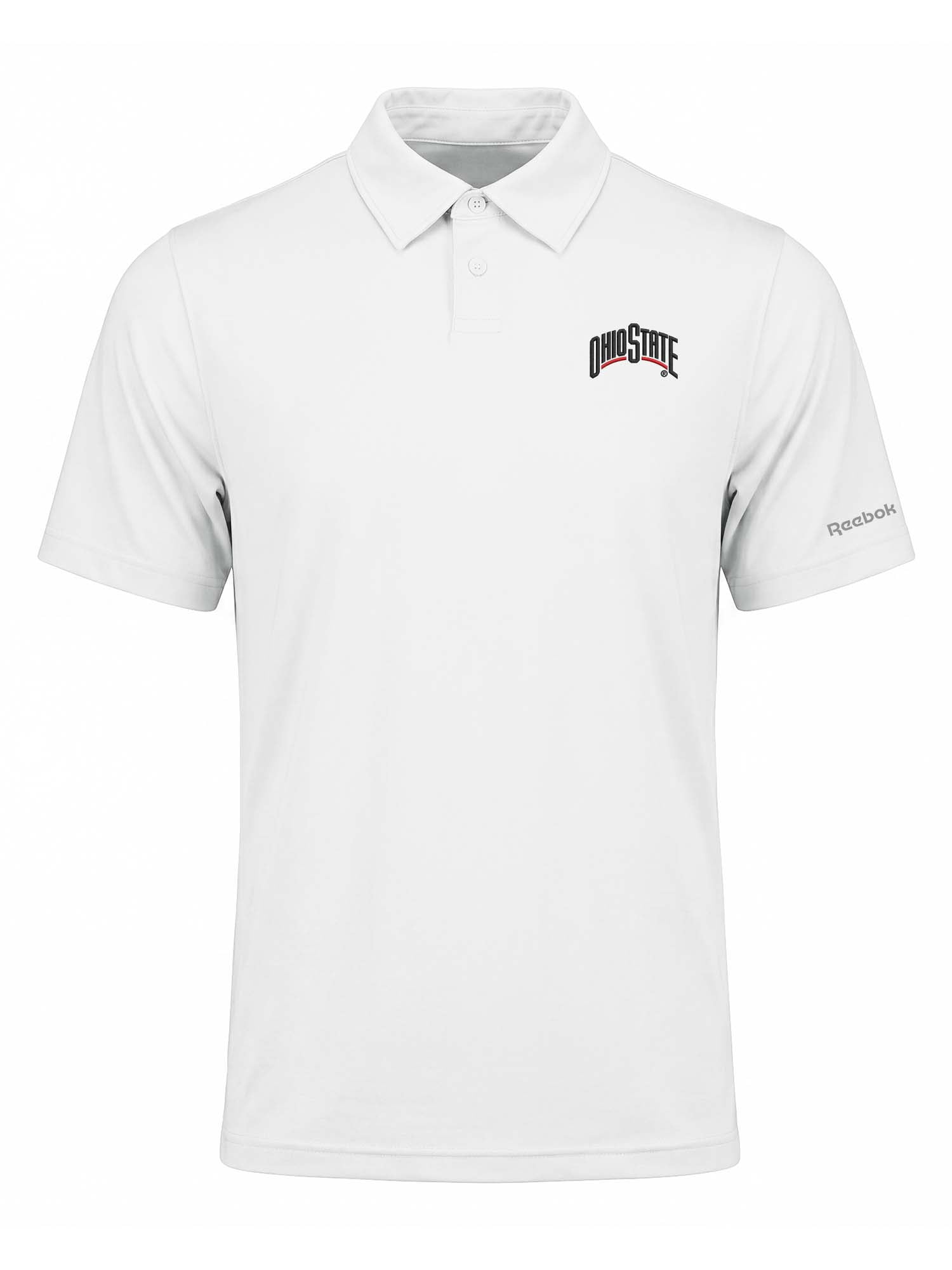 Ohio State Buckeyes Reebok Mens Gray Short Sleeve Polo Shirt