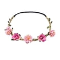 thumbnail image 3 of Baberdicy Flower Crown Headband for Women & Girls, Festival Hair Accessory for Wedding, Photo Shoot, Party Pink Universal Fit, 3 of 3