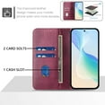 thumbnail image 5 of For iPhone 16 Pro Max Wallet Phone Case,Retro PU Leather Magnetic Folio Cover with RFID Blocking Card Holder,Flip Folding Kickstand,Anti-fall Shockproof Durable Protective Phone Case,Winered, 5 of 9