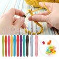 thumbnail image 3 of 11PCs Ganchos de ganchillo de aluminio multicolor Agujas de tejer Juego de ganchos de ganchillo de hilo artesanal con artríticas Aganchos crochet ergonómicos gujas de punto extra largas Khall 1.2102E+12, 3 of 6