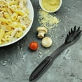 thumbnail image 7 of Pasta Server Spaghetti Fork Spoon Nylon Utensil Kitchen Tools Ideal For Serving Variety Of Foods (Black) Dining Table Set for 4, 7 of 7