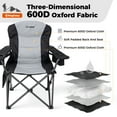 thumbnail image 6 of KingCamp Oversized Folding Camping Chair, Heavy Duty Extra Wide Design for Adults, Portable Fully Padded Folding Chairs Outdoor, with Cup Holder, Padded Seat & Lumbar 400LBS, 6 of 9