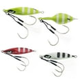 thumbnail image 5 of Holzlrgus 3pcs 100g Fishing Jigs with Two Assist Hooks Butterfly Glow Vertical Jigs Slow Flat Fall Saltwater for Tuna Salmon Kingfish Bass, 5 of 7