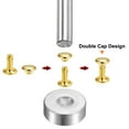 thumbnail image 4 of Uxcell 100 Sets Leather Rivets 9mm x 16mm Metal with 3 Setter Tools for Craft, Gold Tone, 4 of 6