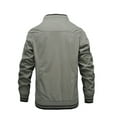 thumbnail image 3 of DYMADE Men's Pure Color Cotton Jacket Casual Coat, 3 of 6