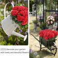 thumbnail image 3 of Morttic 4 Pcs Artificial Geraniums Silk Flowers Outdoor Artificial Red Geranium Bush Faux Flowers Red Geraniums for Floral Home Decor Outdoor Indoor Garden Patio Grave Cemetary Vase Table Centerpiece, 3 of 7