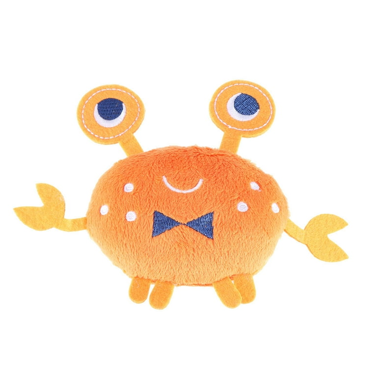 Squeaky crab top dog toy