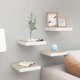 thumbnail image 2 of Estantes Flotantes para Pared Casafoyer 4 piezas Roble/Blanco 23x23.5x4 cm MDF, 2 of 4