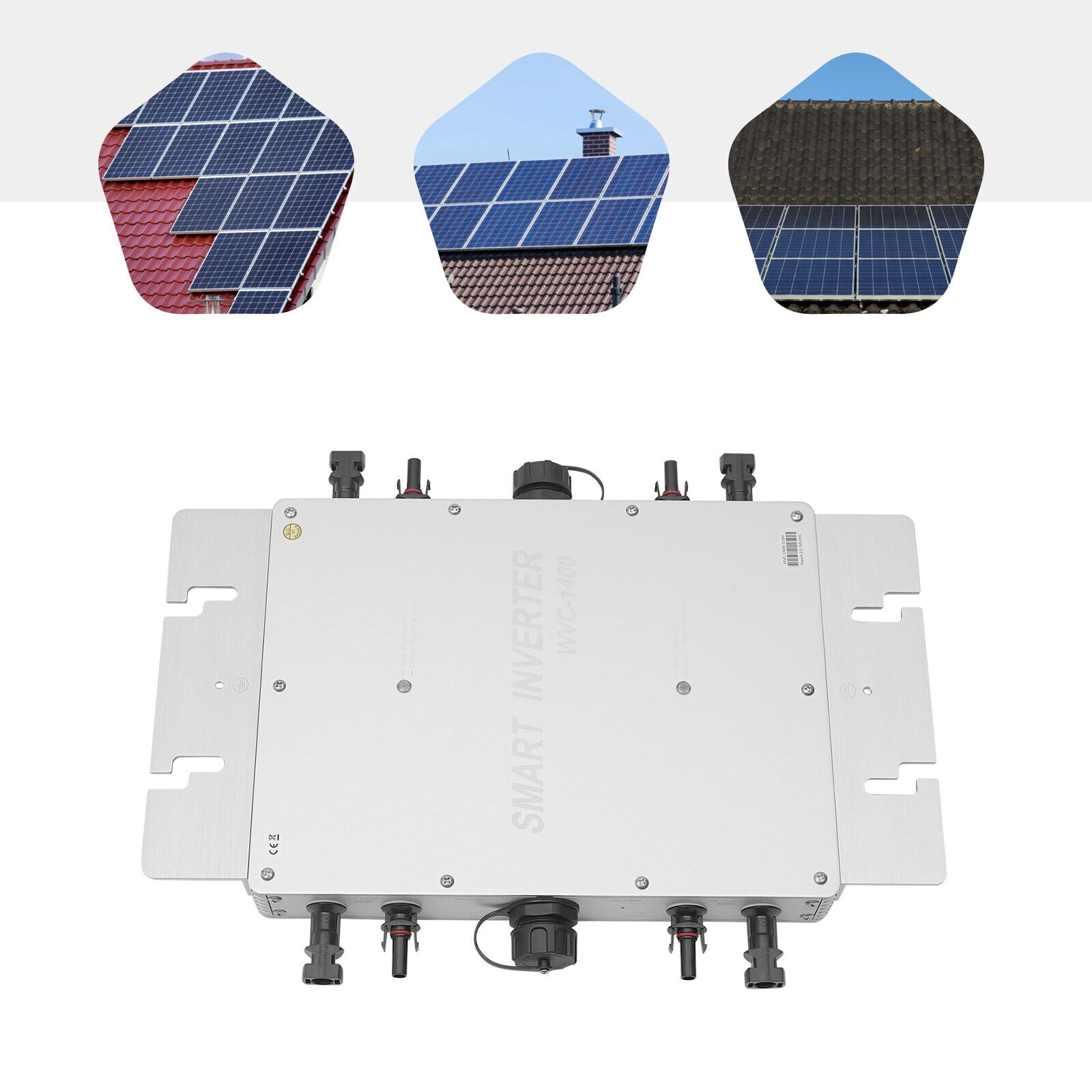 1400W Waterproof Solar Micro Inverter Grid Tie MPPT Pure Sine Wave DC to AC 110V