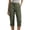 16# Army Green, variant on Capri Pants for Women Dressy Petite Stretchy Cargo Capris Comfort Lightweight Pull On Capri Pants Outdoor with Pockets Black S