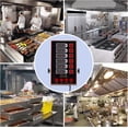 thumbnail image 4 of Temporizador de cocina comercial 6 canales Restaurantimers Recordatorio de cálculo Temporizador de cocina digital con despertador ruidoso Pantalla LED transparente Acero inoxidable, 4 of 5