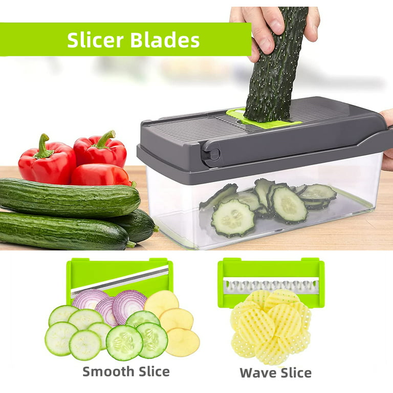 Vegetable Chopper and Slicer Dicer for Kitchen 23 PCS Veggie Slicer and  Chopper Vegetable Cutter Cooking Accessories Gadget Stuff Salad Maker  Dicing