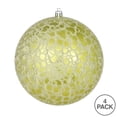 thumbnail image 3 of Vickerman 6" Lime Crackle Ball Ornament, 4 per Bag, 3 of 3