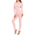 thumbnail image 3 of YONGHS Women Long Jumpsuit Gym Yoga Fitness Workout Bodysuit S-XL Pink M, 3 of 6