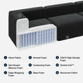 thumbnail image 6 of Avenco Velvnoir L-Shaped Convertible Sofa and Sectional Sleeper Sofa for Living Room and Office (3 Seater + 1 Ottoman), 6 of 10