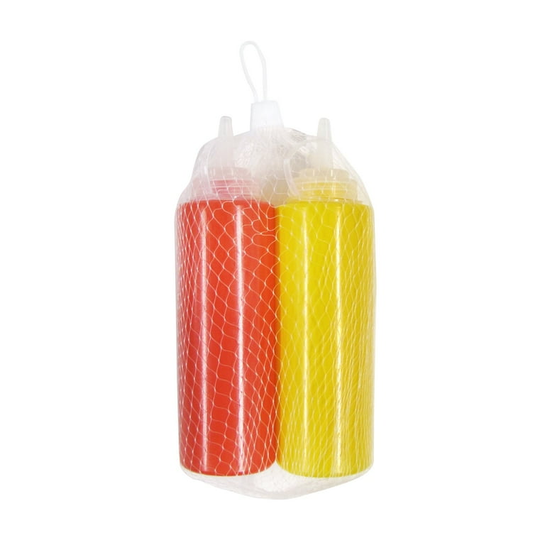 2pc Ketchup Mustard Squeeze Bottle BBQ Set Plastic Squirt Condiment Sauce Dispenser 2pc Ketchup Mustard Squeeze Bottle BBQ Set Plastic Squirt Condiment Sauce Dispenser