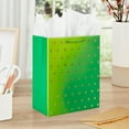 thumbnail image 2 of Hallmark Medium Gift Bag (Green Ombré With Glitter Dots), 2 of 7