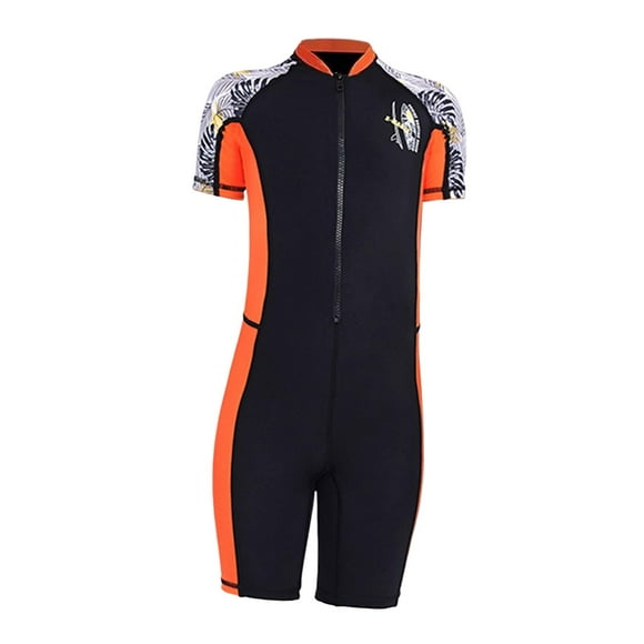 Traje de baño traje de baño para buceo surf natación deportes acuáticos niños niñas Negro y XL