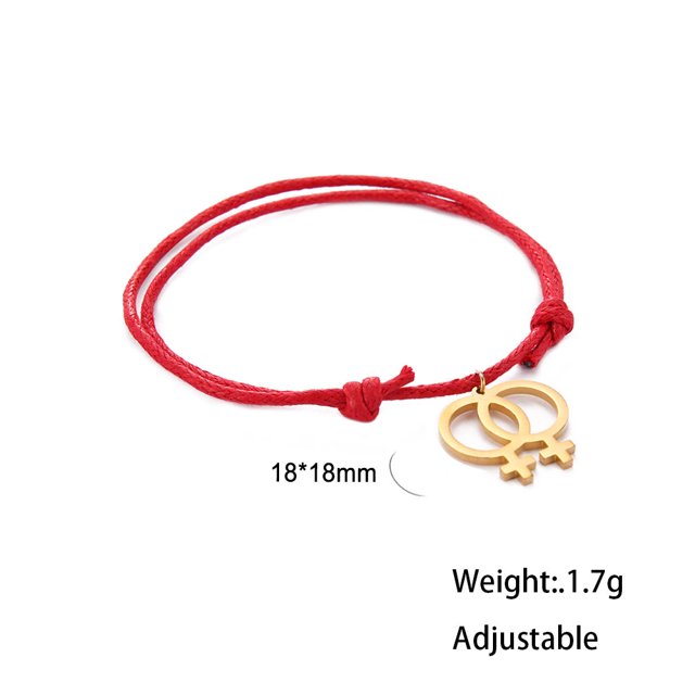 CJie Pulsera de acero inoxidable con abalorios para pareja, brazalete de orgullo lésbico Gay, Lgbt, regalo de joyería