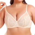 thumbnail image 5 of ALLLIST Lace Womens Bras Push up No Underwire Underwear Beige Comfy Plain Ladies Bras S-3xl, 5 of 6