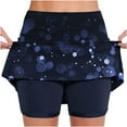thumbnail image 2 of QATAINLAV Tennis Skirts for Women with Shorts High Waisted Athletic Golf Skorts 2024 Summer Trendy Sequin Print Workout Pants Skirt Deals of the Week Black L, 2 of 3