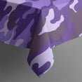 thumbnail image 5 of Purple Lilac Camo Classic Shapes Pattern Square Tablecloth,Waterproof Square Table Cover,Wipeable Spillproof Washable Table Cover for Home Kitchen Party Decor 52"x52"(132x132cm), 5 of 6