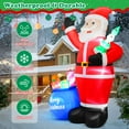 thumbnail image 4 of Yexmas 8FT Christmas Inflatable Santa Claus with Big Gift Bag and Christmas Tree Outdoor Decorations,Built-in LED Light,Blow Up Xmas inflatables for Front Back Yard Garden Lawn, 4 of 8